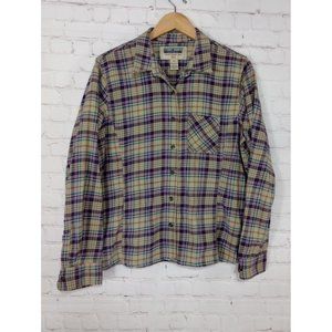 STORMY KROMER Plaid Flannel Long Sleeve  WOMENS Size 2XL 100% Cotton Made in USA